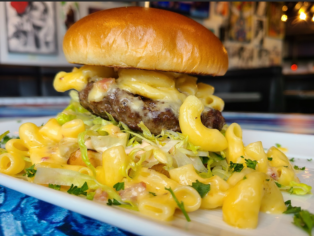 mac and cheese burger